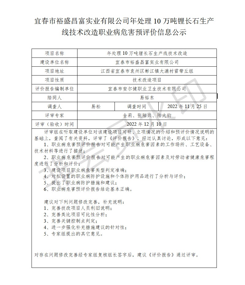 宜春市裕盛昌富實(shí)業(yè)有限公司年處理10萬噸鋰長石生產(chǎn)線技術(shù)改造職業(yè)病危害預(yù)評(píng)價(jià)信息公示.jpg